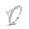 JZ809 Luxury 925 Sterling Silver Letter LOVE CZ Diamond Ring Women Fashion Zircon Stacked Finger Rings Can Be Custom
