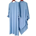 Total 16 Colors Available Plain Simple Style Elastic Cuff Eid Fashion Muslim 2 Pieces Sets Eid Khimar Et Abaya