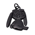 Custom Rabbit logo Jewelry hang Tags Gunmetal Bracelet Accessory Embossed Metal Charms for Snake Chains