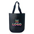Lemon PP Laminated Reusable Eco-Logo Non-Woven Tote Shopping Bag Button Closure Curved Corners Waterproof Daily Use Custom