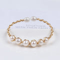 Hot Sale Natural Freshwater Pearl Adjustable Cuff Opening Bracelet for Women Gift