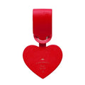 Pu Leather Luggage Tag With Paper Card Heart Shaped Hang Tag Custom Check-in Name Boarding Tags