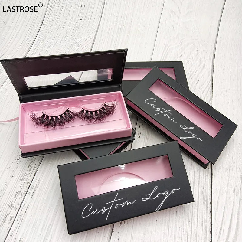 Eye Lashes Box with Window Empty Unique Eye Lash Packaging with Print logo logo Luxury Paper False Eyelash Packaging Box