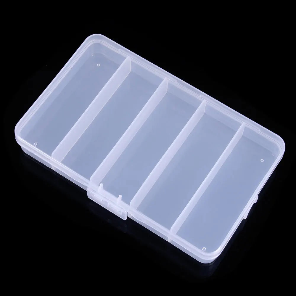 5 Grid Clear Visible Plastic Fishing Tackle Accessory Box Fishing Lure Bait Hooks Storage Box