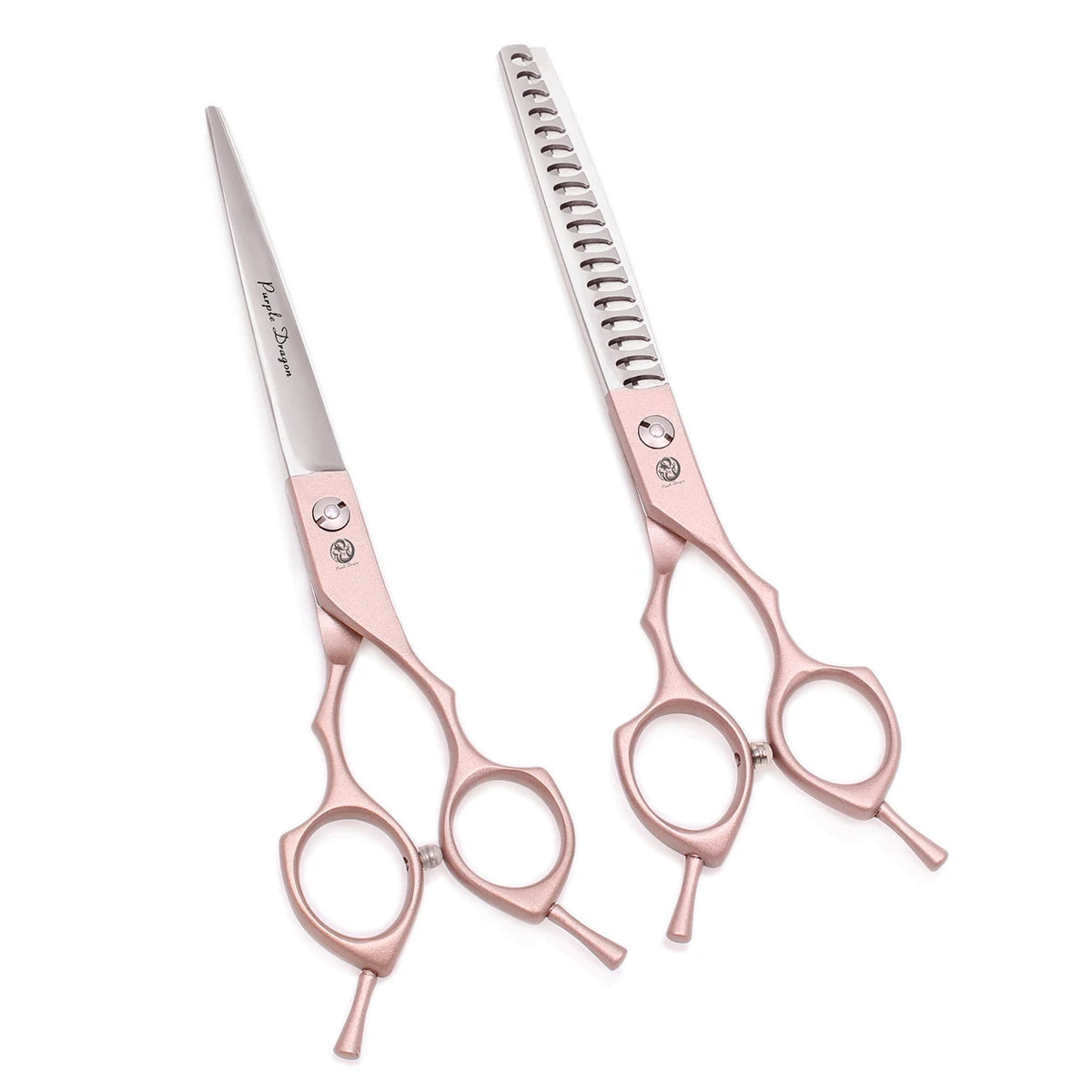 Professional Dog Grooming Scissors Purple Dragon 6.5" 7" JP Stainless Straight Shears & Thinning Pet Chunker Scissors Z9029 MegaBDM
