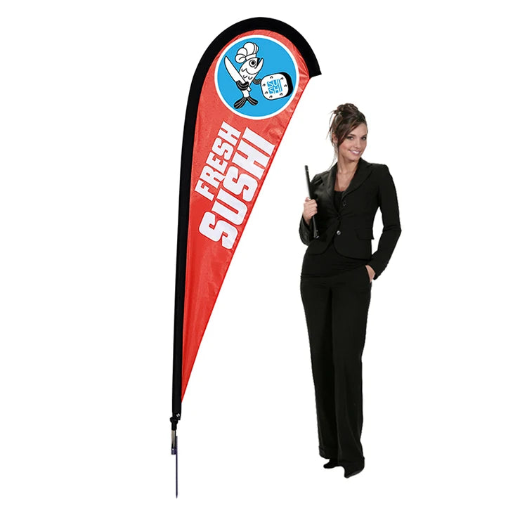 Outdoor Beach Flag Stand for Sport Events Beach Banner Custom Flag Pole