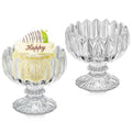 Mini Ice Cream Sundae Bowl Trifle Dish Glasses Footed Glass Cups Lotus Dessert Bowls