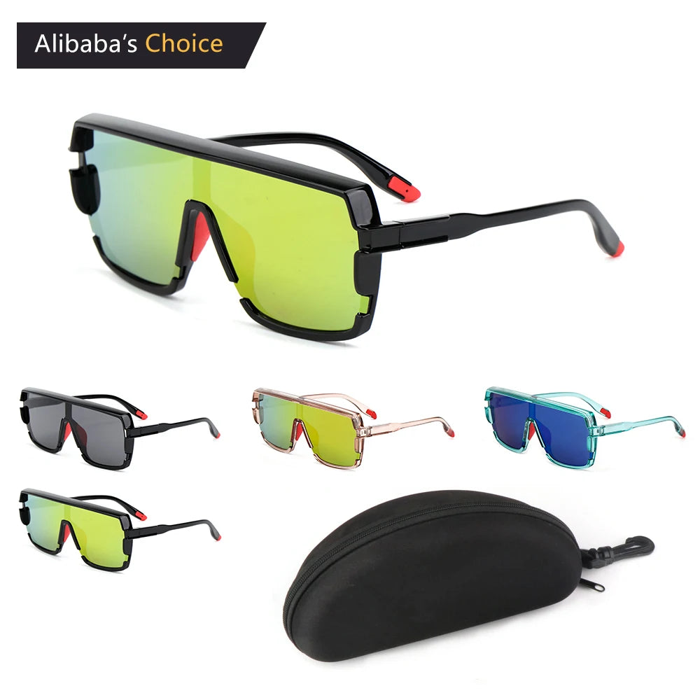Ins Hot Steampunk Sunglasses Women Mirror Sports Sun Glasses Men Uv400 Punk Shades Colorful Fashion Eyewear Gafas De Sol