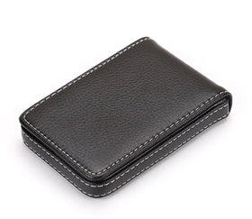 Professional Metal Business Card case Luxury Stainless Steel Pu Business Name Card Holder case