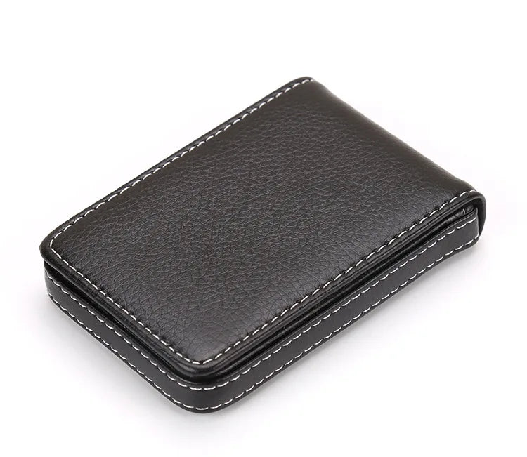 Professional Metal Business Card case Luxury Stainless Steel Pu Business Name Card Holder case