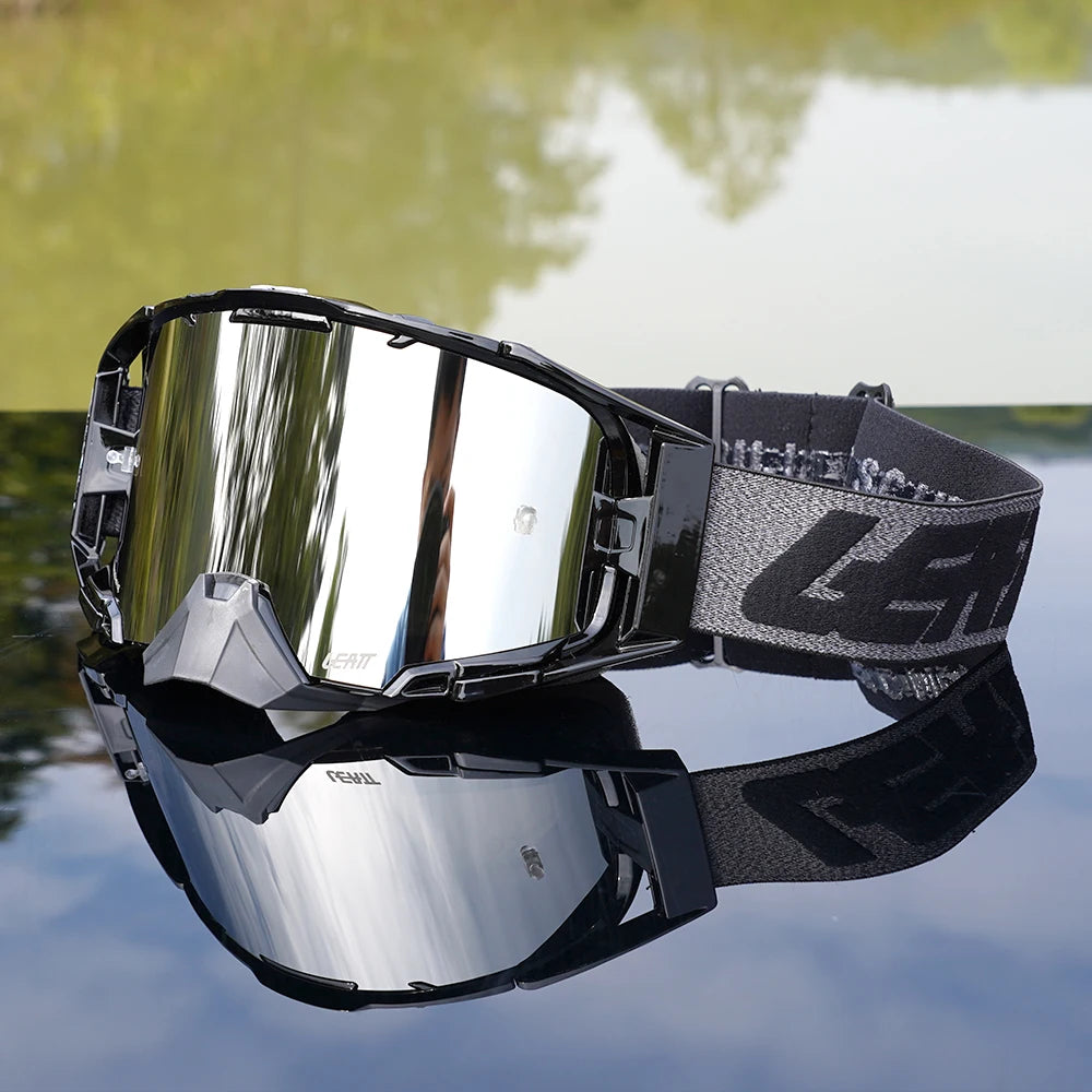 MX ATV Off-Road Riding Motorcycle Goggles with UV400 Protection Dual-Layer Anti-Fog Lens Scratch-Resistant Comfortable TPU Frame