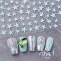Aha Nail Stickers 3d Nail Sticker Star Various Color Gold Silver Blue pink Japanese Nail Sticker Decoration