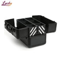 Black and Pink Custom Makeup Train Case Professional Cosmetic Case With Trays Large Aluminum Makeup Case
