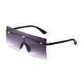 ADE WU STY4315 Fashion Vintage Gradient Oversized Sun Glasses Women One Piece Colorful Shades Retro Square Rimless Sunglasses