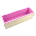 Scale Wooden Box Cake Toast Tool Soap Cutter + Rectangular Wooden Box + 1200ML Toast Mold Silicone Bar Soap Mold