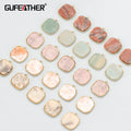 MC27 316L Stainless Steel Nickel-Free Jewelry Accessories Natural Stone Charms for Necklace Making DIY Pendants 2pcs/Lot