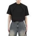 2026 Custom Summer Splicing Design T Shirt Short Sleeve Oversized Men T Shirts