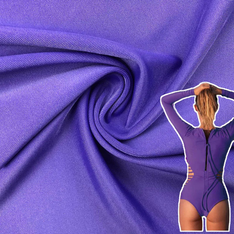 Shiny Fabric 88 Polyester 12 Spandex 4 Way Stretch Quick Dry Swimwear Fabric for Cycling Wear