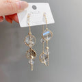S925 Silver Needle Long Ball Shape Drop Earring Fancy Diamond Tassel Earrings