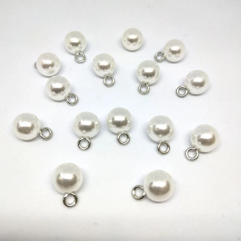 DIY Handmade Necklace Bracelet ABS Pendants Loose Pearls in Bulk Scarf Shoes Decorative Plastic Charms Gold Silver Hook Pearls
