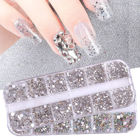 Multicolor Gold Pink 3D Summer Style Flatback Hotfix Nail Art Crystal Rhinestones Shiny Mixed Sizes AB Glass Accessories Tool