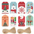 KYW 2023 Christmas Sticker Classic Christmas Gift Tag Merry Christmas Holiday Sticker Gift Name Tag Present Seal Label