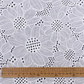 Nice Sunflower Dry White African Voile Flower Lace swiss 100% Cotton Eyelet Fabric for Dress
