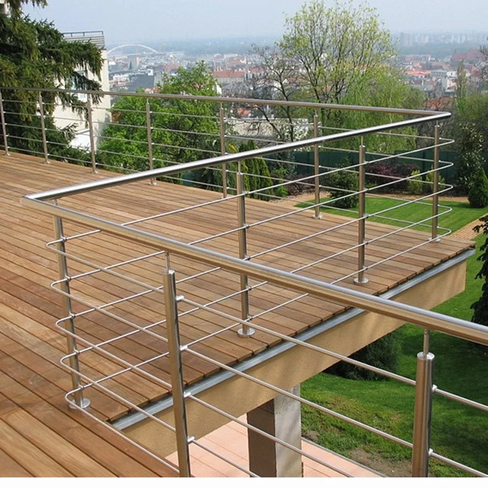 YL Will Not Rust 304 316 Outdoor Stainless Deck Solid Top Mounted Rod Railing Balustrade