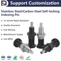 Factory Price M6-M16 Carbon Steel & Stainless Steel Self-Locking Indexing Pin Loaded Plunger Hand Retractable