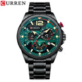 CURREN 8395 Man WristWatch Waterproof Chronograph Men Watch Top Brand Luxury Silver Stainless Steel Sport Male Clock