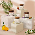 100ml Clear/amber Glass Candle Holders Glass Candle Jars with Wooden Cork for Soy Wax Candles