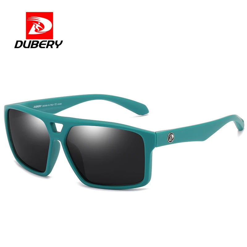 DUBERY 2025 Designer Men's Sunglasses Official China Manufacturers Big Frame Polarized Sunglasses in Blue Red PC Frame Wholesale