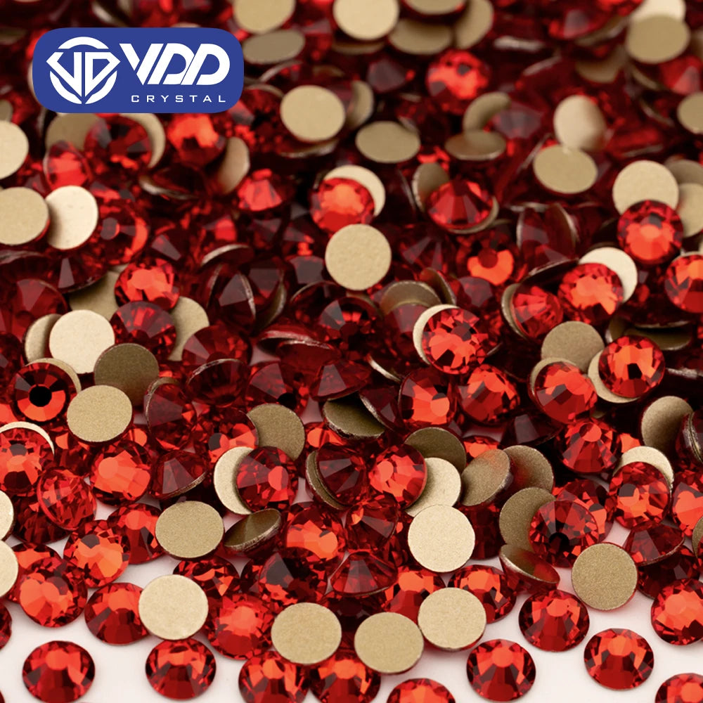 VDD 013 Siam High Quality Glass Rhinestones Crystal Glod Back Flatback Strass Stones Nail Art DIY Crafts Decorations