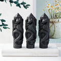 Wholesale Natural Healing Crystal Tower Point Hand-carved Shungite Circling Dragon Pillar for Decoration