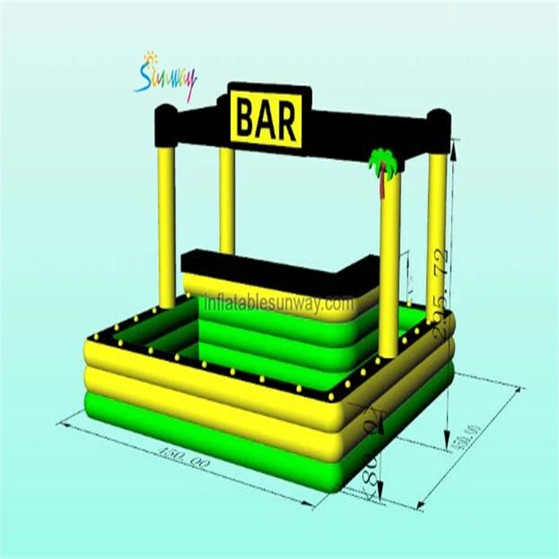Factory Customized High Quality Outdoor Leisure and Entertainment Inflatable Pool bar with Tent Suitable for a Variety of Scenes