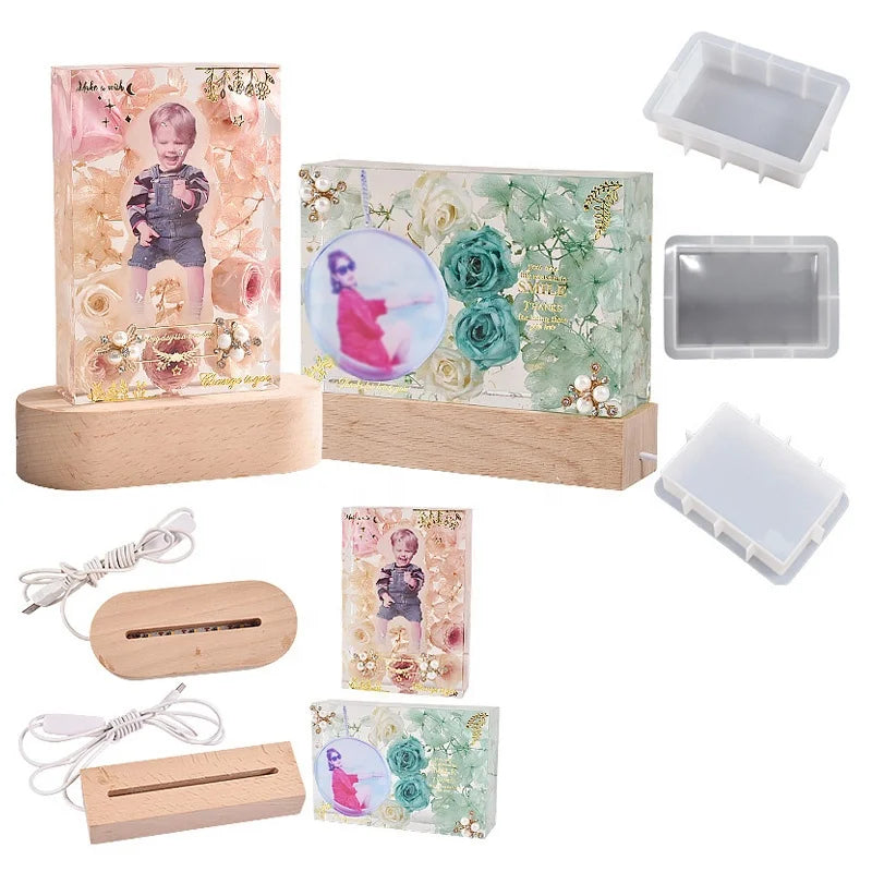 Deep Rectangle Silicone Mold DIY Photo Frame Resin Mould for Home Decoration
