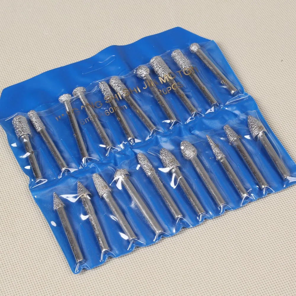 Electroplated Diamond Burr Rotary Grinding Carving Tool for Dremel Use 6 mm X 60 mm OEM Grit 120#