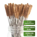 Wholesale Reusable Eco-friendly Metal Cotton Drinking Straw Cleaner Sisal Coconut Shell Bristle Straw Cleaning Brush
