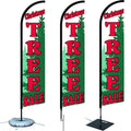 Auto Repair Shop Feather Flag Banner Promotional Wind Flying Bicycle Shop Advertising Custom Christmas Tree Feather Flag Banner