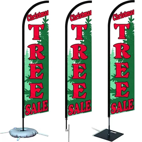 Auto Repair Shop Feather Flag Banner Promotional Wind Flying Bicycle Shop Advertising Custom Christmas Tree Feather Flag Banner