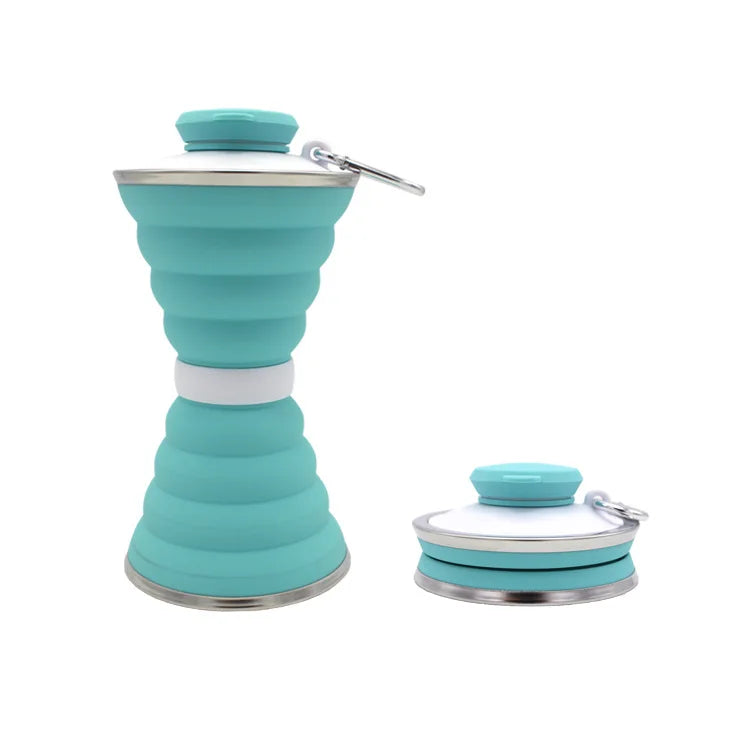 Hot Sale Collapsible Silicone Mug Cup  Reusable Large Size Travel Cup Multi Color 500ml Silicone Cup