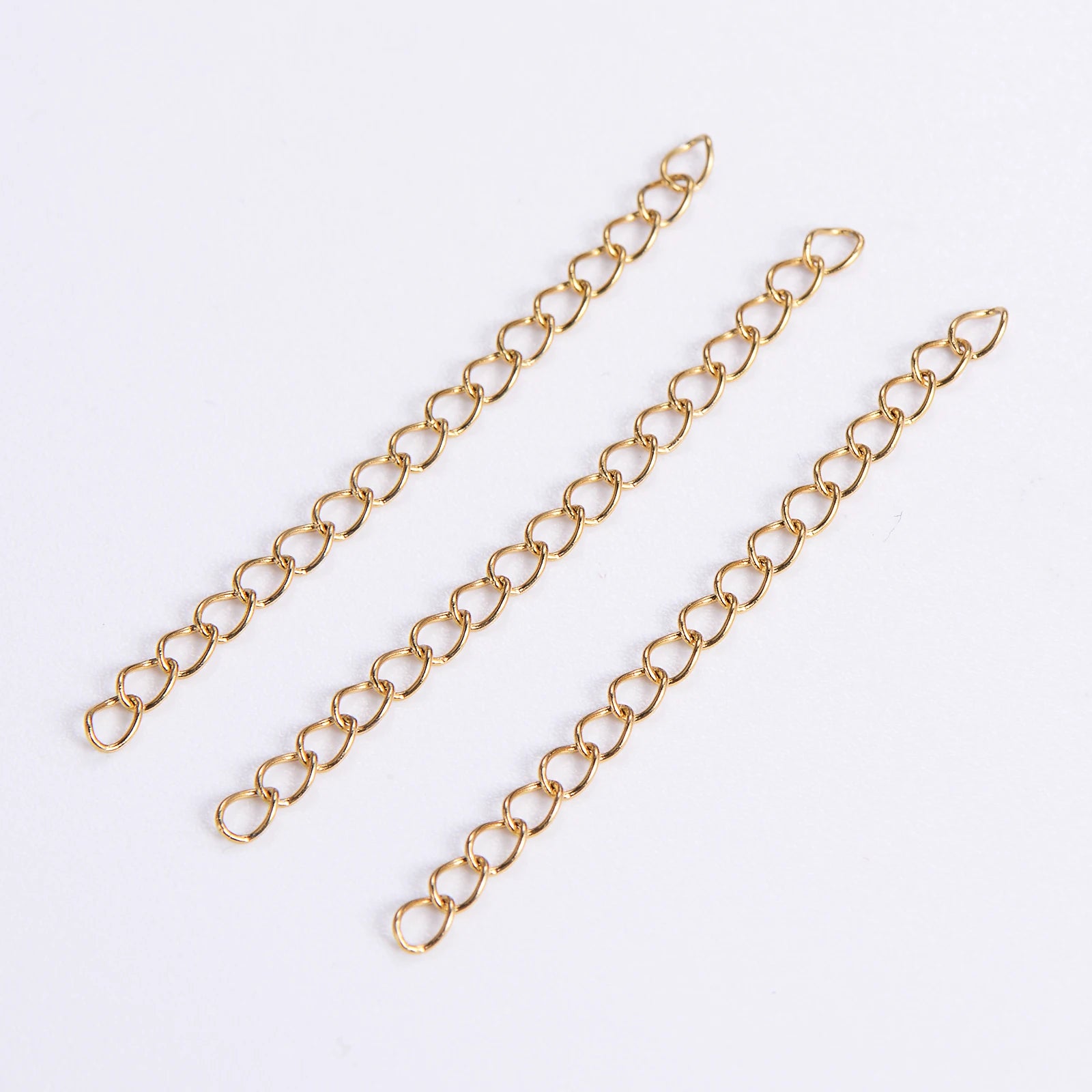 Bulk 18k Gold Plated Stainless Steel Extender Extension Chains for Jewelry Making