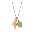 Fine Jewelry Elegent Women Stainless Steel Pearl Conch Gem Stone Choker DIY Charm Necklace