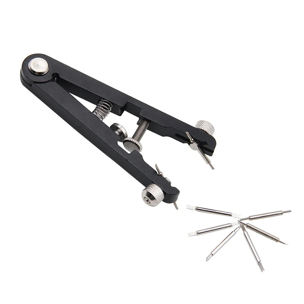 LAIHE Silver Black Aluminum Alloy Watch Strap Repair Tools Watch Spring Bar Plier Remover