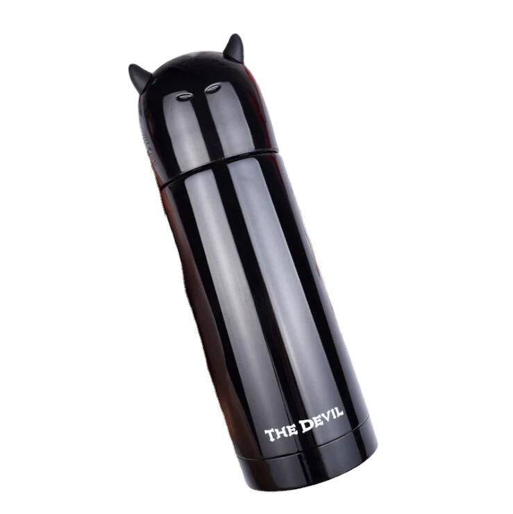 350ml 304 Stainless Steel Cute Angel Devil Thermos Drink Bottle for Kids Vacuum Leak-proof Flask 12-24 Hours Thermal Insulation
