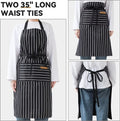 Factory Direct Custom Logo Printed Cotton Waist Apron Striped Cotton Hanging Neck Design Washable for Restaurant Coffee Shop