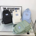 Beige Unisex Logo Sports Duffel Oxford Fabric Running Small Backpack with Zipper Closure Waterproof Fashion for Teenage Girl