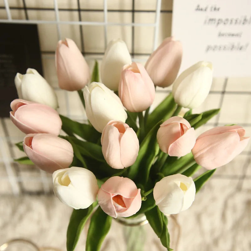 M628  Cheap Price Fake Tulips  Flowers Artificial Real Touch Pu Tulip for Decorative Wedding Party Home Hotel