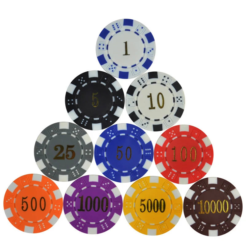 Hot Stamping Gold/silver 10g/11.5g/14g 40mm Plastic ABS/ceramic 500/1000  Custom Printing Plastic Poker Chip