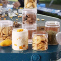 BORUI 100ml Safe Food Grade Plastic Peanut Butter Spice Condiments Container Set 50ml Capacity Screw Cap Snack Salad Cookie